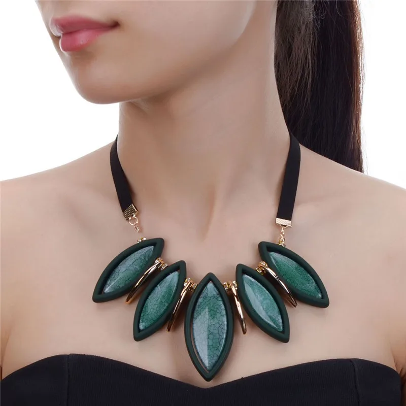 JEROLLI New Fashion Jewelry Big Resin Flower Necklaces &amp Pendants Statement Bib Chunky Choker | Украшения и аксессуары