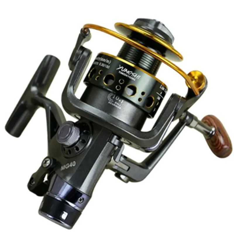 الغزل الصيد بكرات carretilha دي pesca عجلة معدنية مزدوجة الفرامل بكرة بحيرة نهر البحر الصيد بكرة الكارب والعتاد أدوات