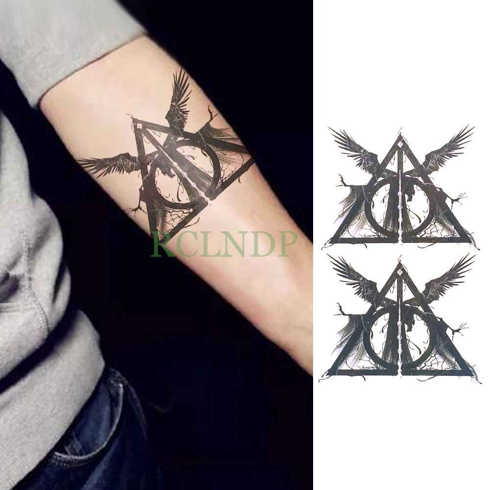 Водостойкая временная татуировка наклейка Deathly Хэллоуин Лорд Волдеморт Дементор татуировка поддельные татуировки для мужчин и женщин