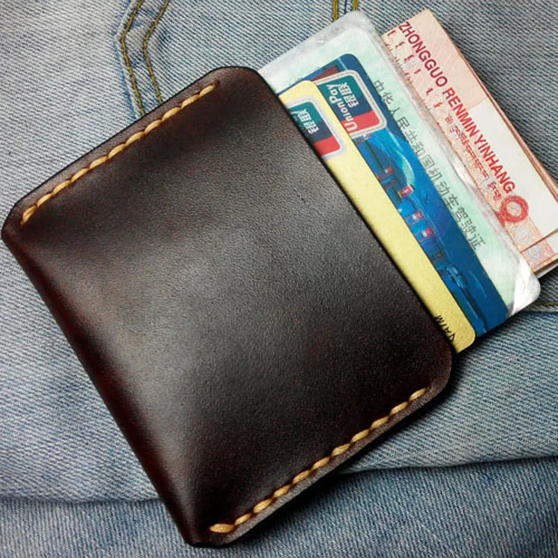 

Cow Leather Credit Card Holder Men Small Wallet for Credit Cards Bank Card Organizer Pocket Genuine Leather Handmade Cardcase