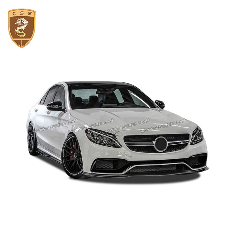 

Carbon Fiber PS Style Front Lip Bumper Carbon Diffuser Fits For Mercedes W205 C63 4 Door Sedan 2 Door Coupe 2016 2017 2018