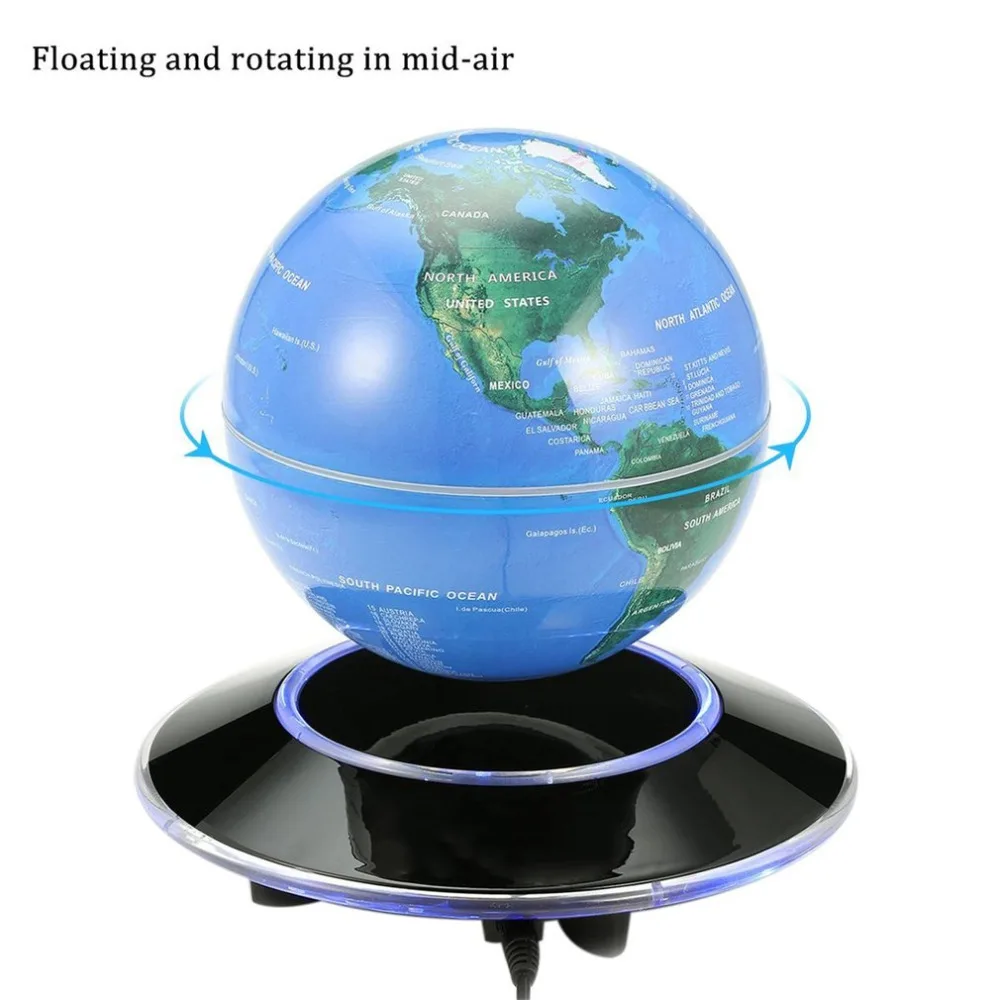 

6 Inch Floating Globe Rotating World Map LED Light Children