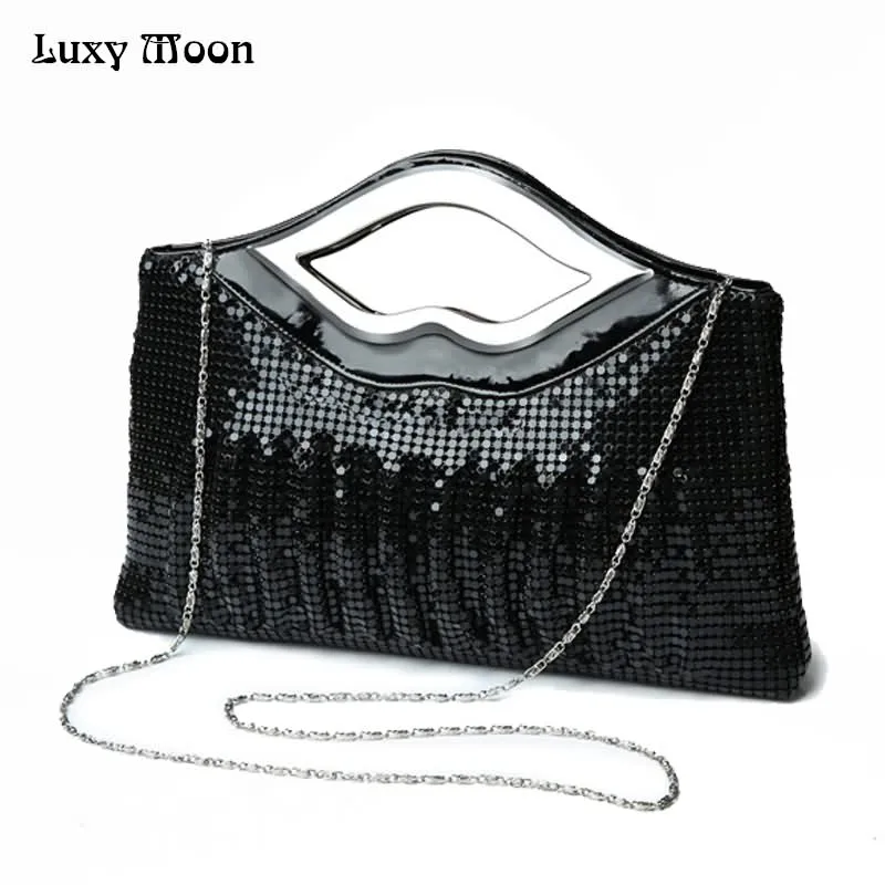 New Luxury Paillette Evening Bags High Quality Handmade Evening Clutch Bags Sequin Beading Fashion Designer Female Purse