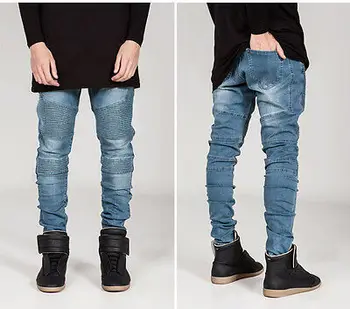 

2015 Hot New Men Skinny Jeans Fit Straight Slim Denim Casual Jeans
