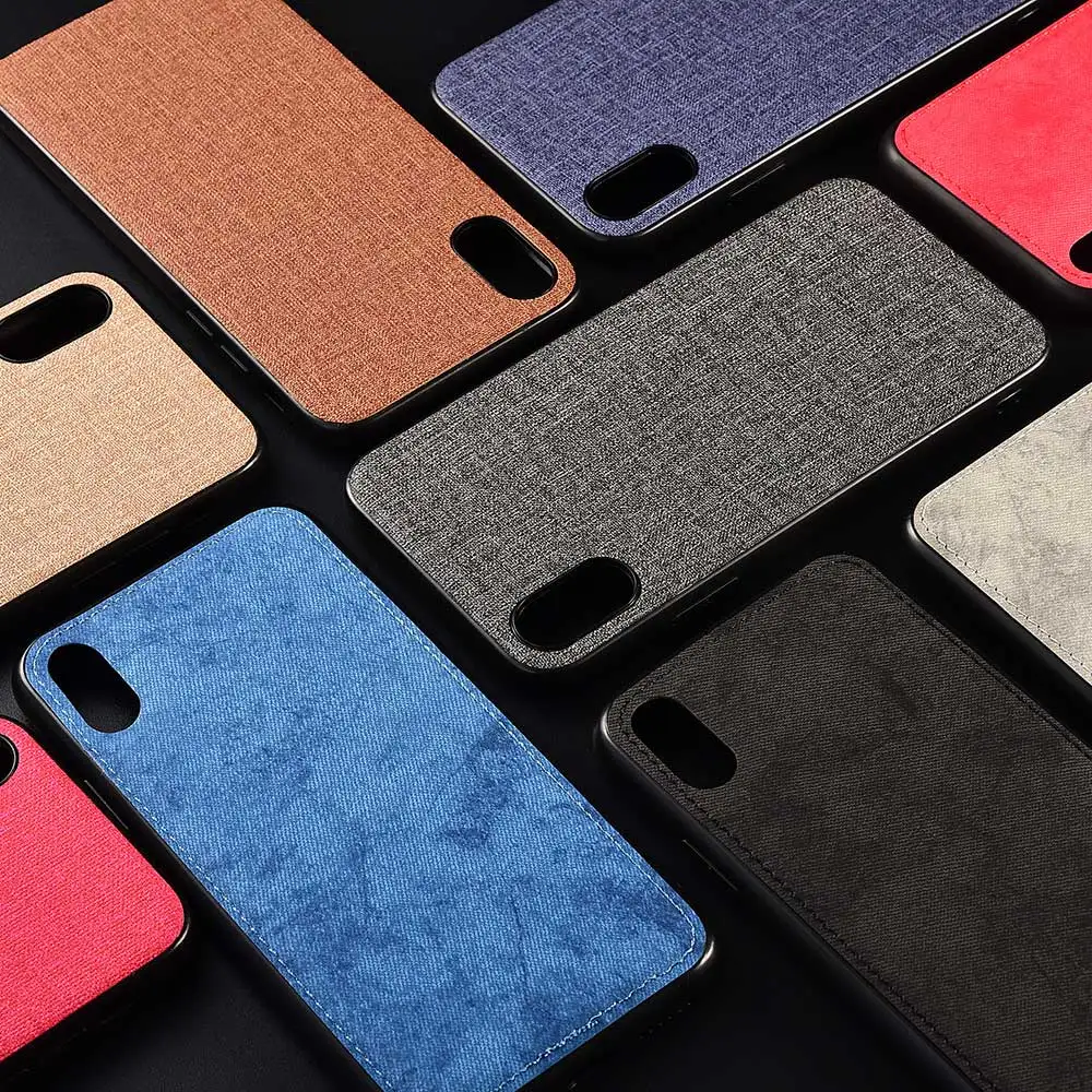 Boucho для iPhone 8 7 6 6s Plus Xs тканевый мягкий чехол X XR XS Max ультра-тонкий холщовый