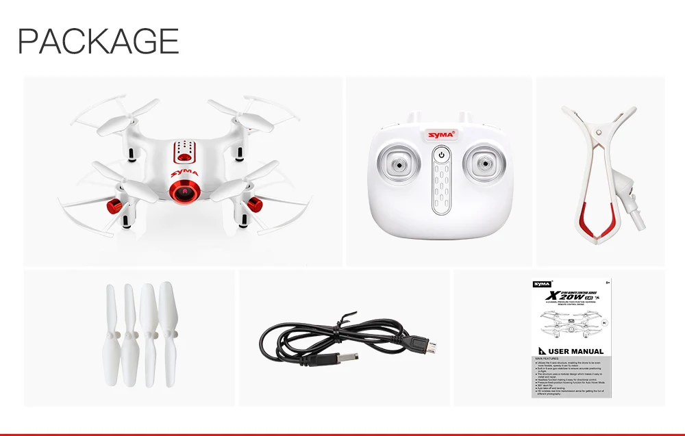 SYMA X20W дрона с дистанционным управлением с Камера Wi-Fi FPV Quadcopter мини Дрон Дистанционное Управление RC вертолет 4CH 2,4G игрушечные Дроны для Детский подарок