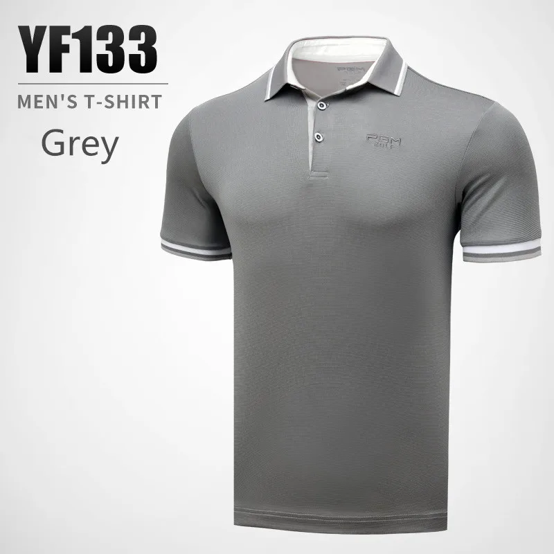 PGM golf Мужская спортивная одежда дышащий материал, впитывающий влагу быстросохнущая футболка для гольфа с короткими рукавами летние высокоэластичные футболки поло для гольфа