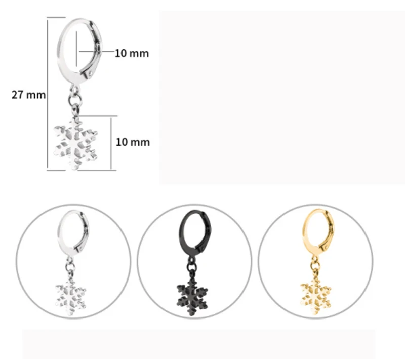 CHUKUI-10mm-Snowflake-Hoop-Earrings-Bulk-Black-Gold-Christmas-Hoop-Earrings-Jewelry-Stainless-Steel