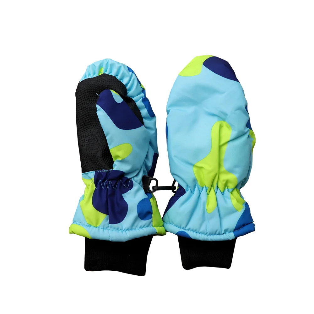 1 пара детских зимних перчаток, водонепроницаемые теплые варежки для маленьких мальчиков и девочек, уличные лыжные перчатки, толстые модные перчатки - Цвет: 2