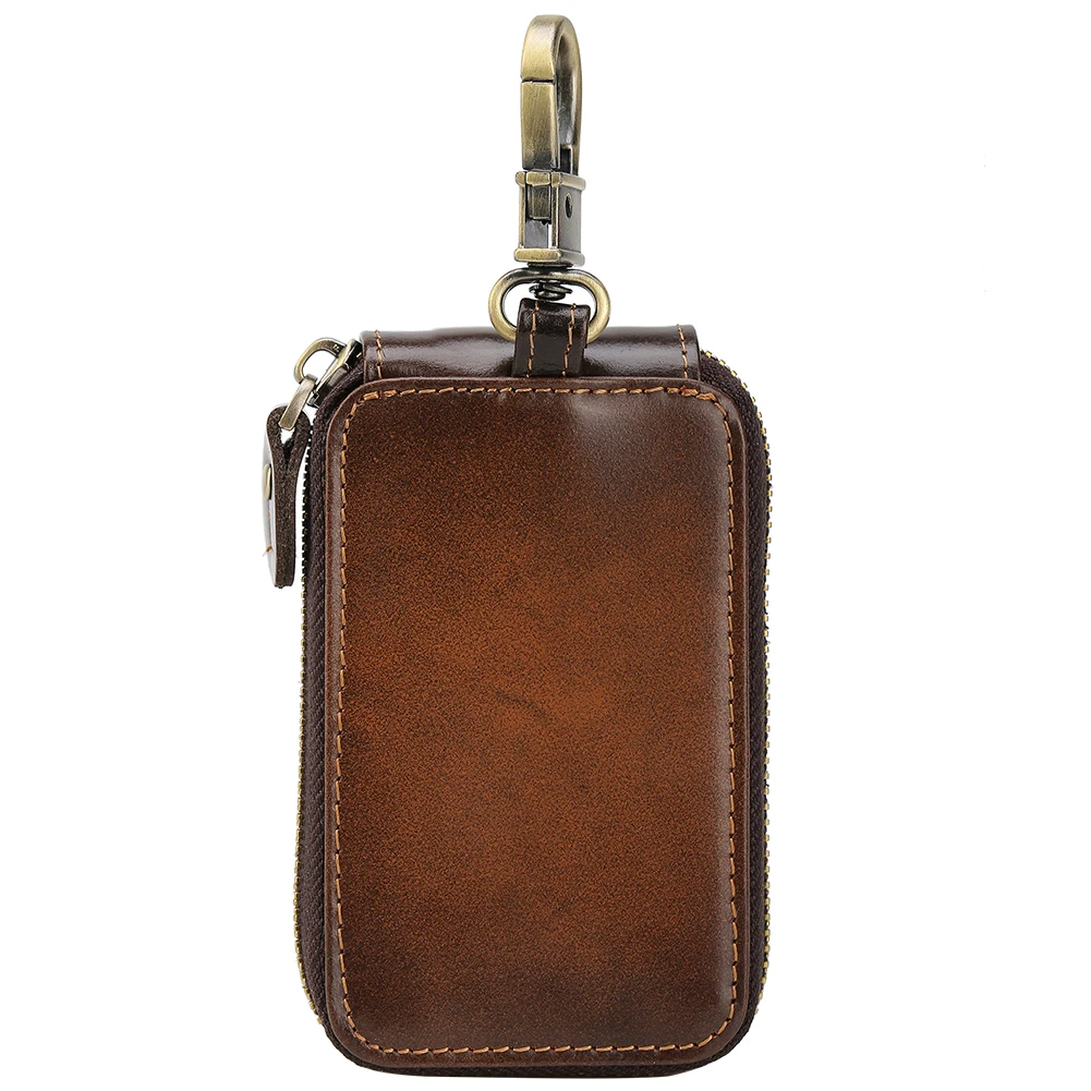 

Tiding leather key chain men's and women's brown key bag storage bag storage bag cow jacket car key bag wallet housekeeper 4035