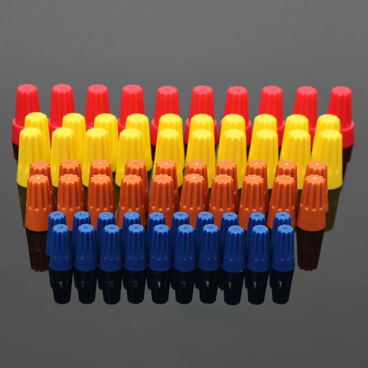 

70Pcs/set 4 Colors Electrical Wire Twist Connectors Assorted Wire Twist Nut Connector Terminals Cap Rotating Kit