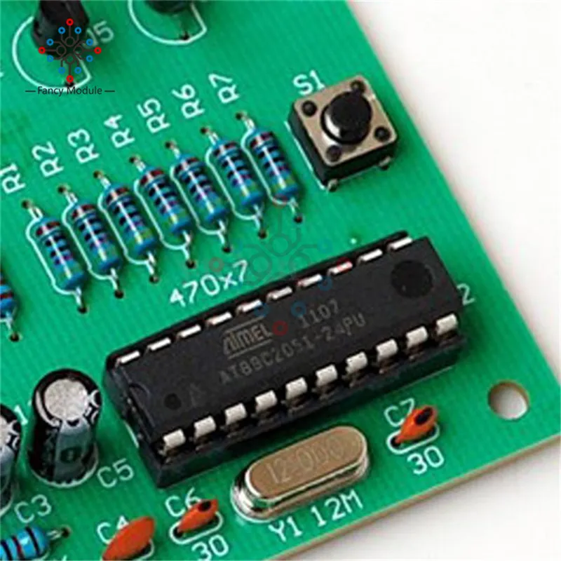 Наборы для самостоятельной сборки AT89C2051 электронные часы цифровая трубка светодиодный дисплей электронные компоненты и детали модуля DC 9 V-12 V