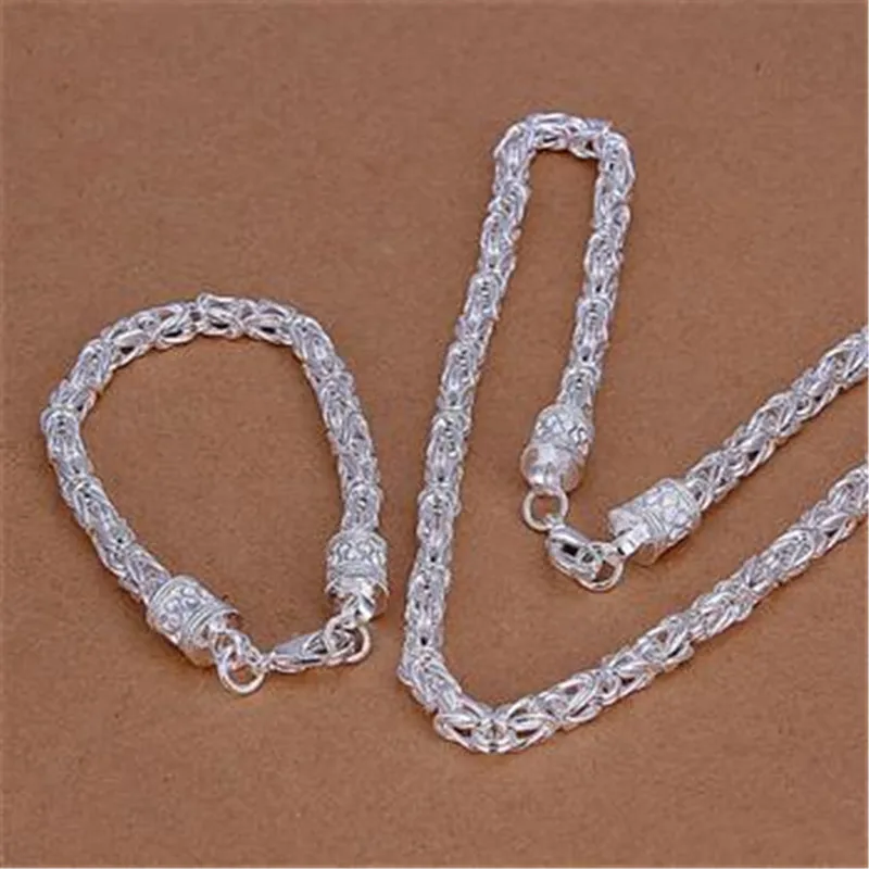 925 sliver leading chain 여성용 크리스탈 목걸이와 팔찌는 기념일 쥬얼리 세트에 적합합니다.necklace