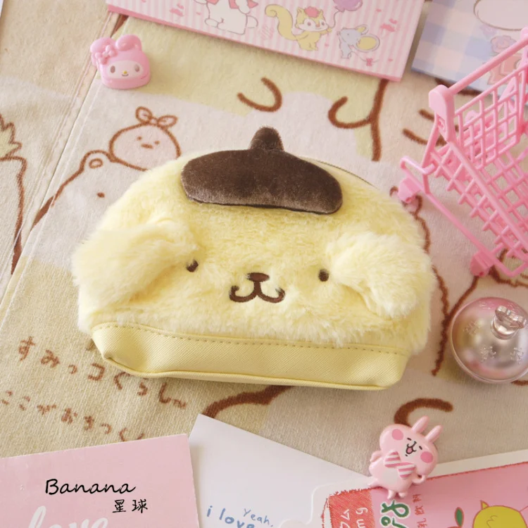 Мультфильм Sanrio, Hello Kitty с рисунками из мультфильма «My Melody Cinnamoroll Pom pompurin тряпичный кошелек, сумочка, косметичка для макияжа Сумки для детей подарок - Цвет: Хаки