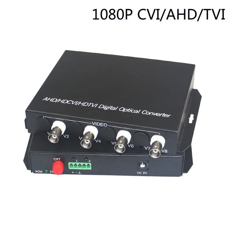 1080P HD CVI AHD TVI 4 канальные Волоконно Оптические медиаконвертеры для