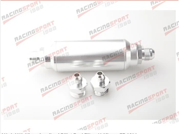 

AN -8 AN8 Silver Anodized Billet Fuel Filter 40 Micron FF-2524