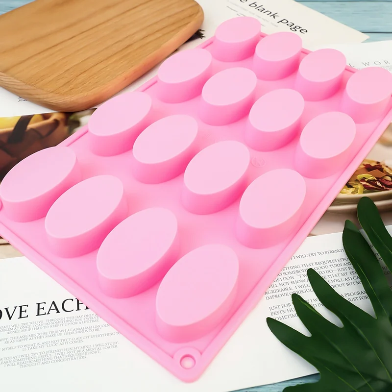 16 отверстий овальное мыло силиконовая форма для выпечки Оловянная кастрюля шоколадный торт Маффин Плесень лоток 3D ручной работы Изготовление DIY Инструменты для выпечки