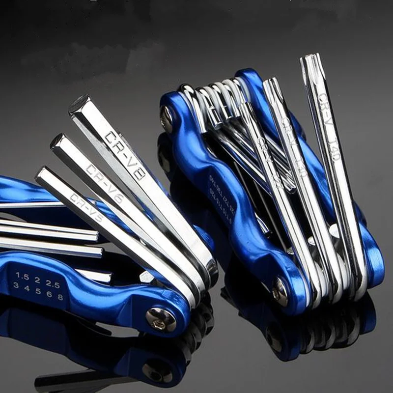 Portable Folding Hexagon Hex Key Allen Wrench set Spanner Multi