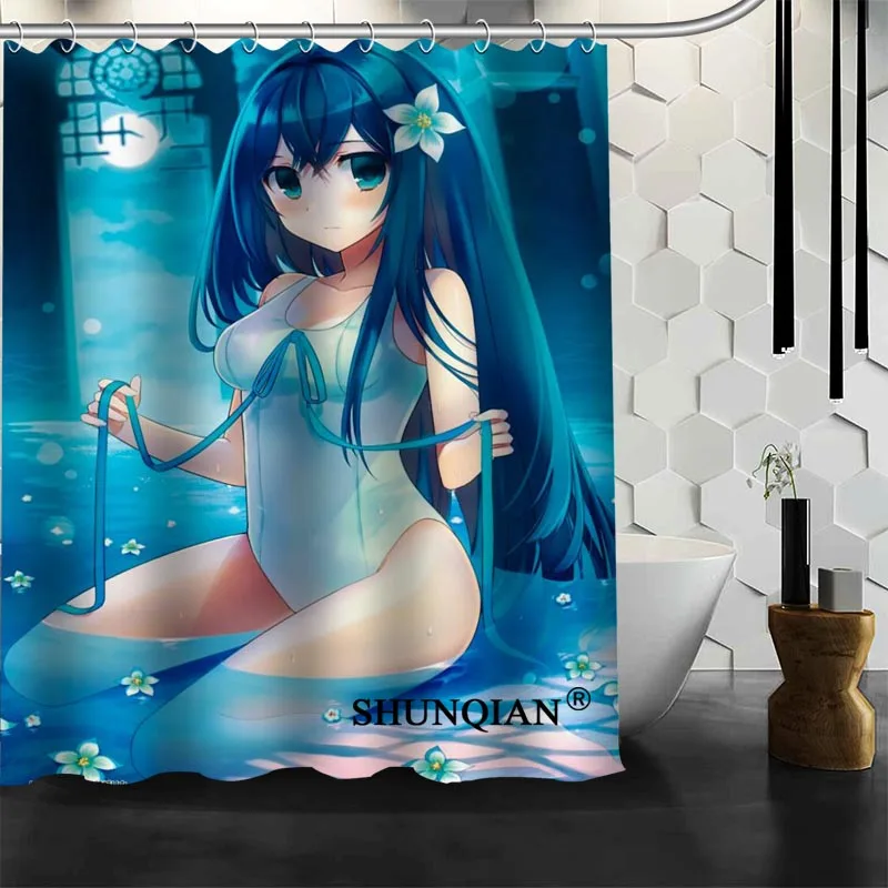 Buy Best Nice Custom Anime Art Girl Shower Curtain Bath Curtain Polyester