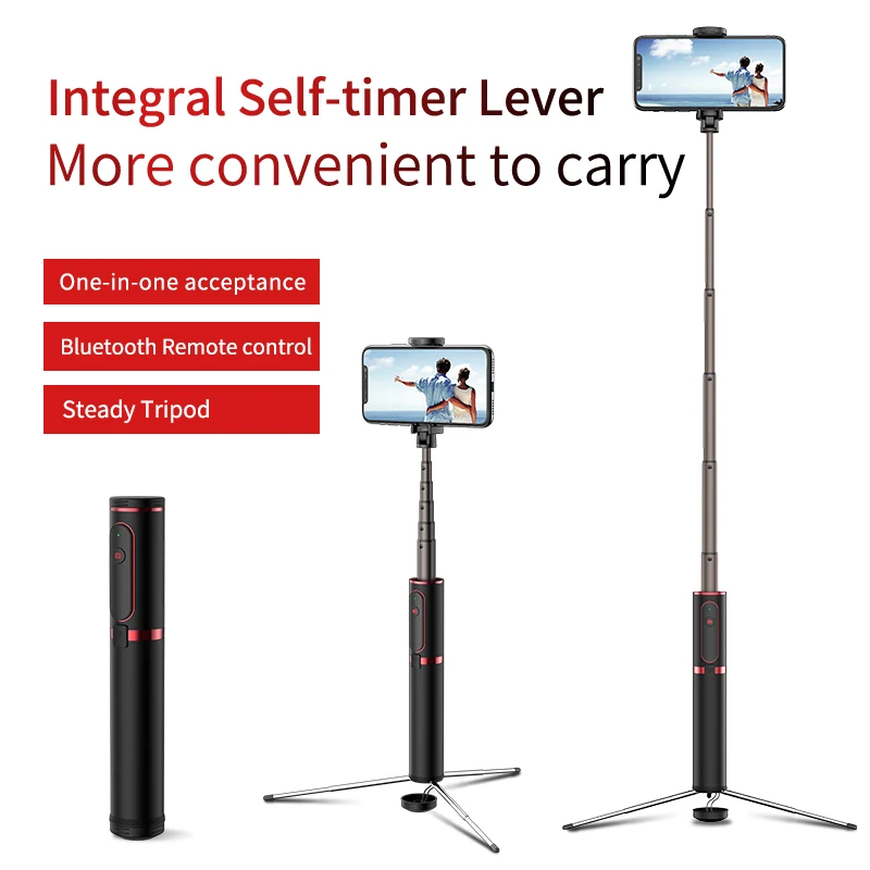 New selfie stick mobile phone tripod Hidden bracket design Lightweight and easy to carry selfie stick folded length 19cm stick