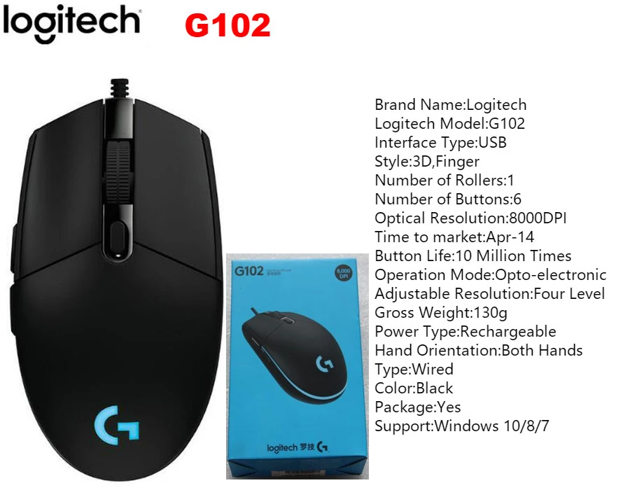 Logitech G102ゲーミングマウス G502 Hero Lol 限定版 Mx518 Classic G402 G300s G302 G403 有線 デスクトップおよびラップトップ互換 Aliexpress Computer Office