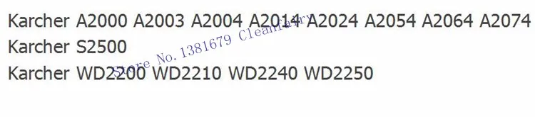 10 мешки для пылесоса Замена Karcher A2000 2003 2004 2054 2064 2074 S2500 WD2200 2210 2240 2250