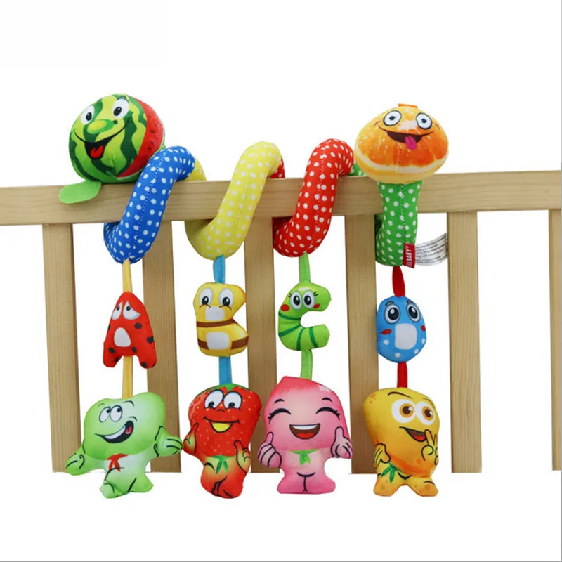 

Fruits Type Infant Toy Baby Crib Revolves Around The Bed Stroller Hanging Development Educational Toy Rattle Mobile CX991135