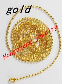 

Wholesale 70cmx2.4mm 50 pcs/lot Long:70cm(27.6" ) Beads:2.4mm(0.094") ,Ball Chain Necklace W / Connector ,Please choose a color.