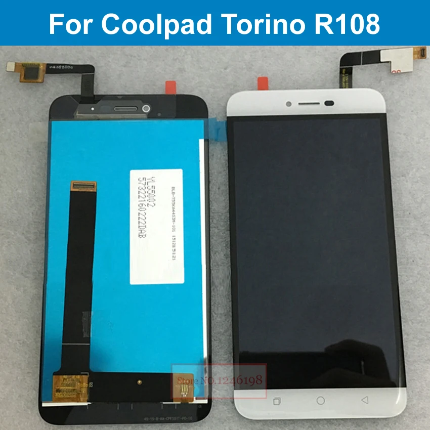 Prix pour En gros 5.5 "Or Blanc Couleur LCD Display + Écran Tactile Digitizer Assemblée Pour Coolpad Torino R108 Pièces de Téléphone De Remplacement Prix pour En gros 5.5 "Or Blanc Couleur LCD Display + Écran Tactile Digitizer Assemblée Pour Coolpad Torino R108 Pièces de Téléphone De Remplacement