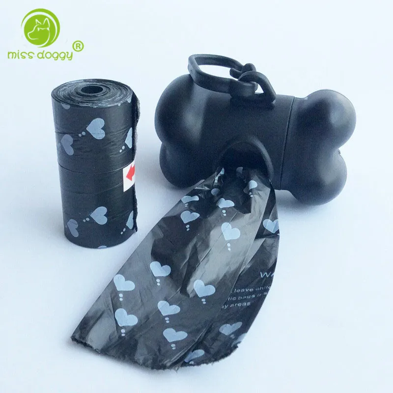 

1pcs Dog Pooper Scooper+2 Roll Dog Poop Pick Bag Bone Shape Pet Waste Bag Holder mascota bolsas de caca de perro cachorro Bolsa