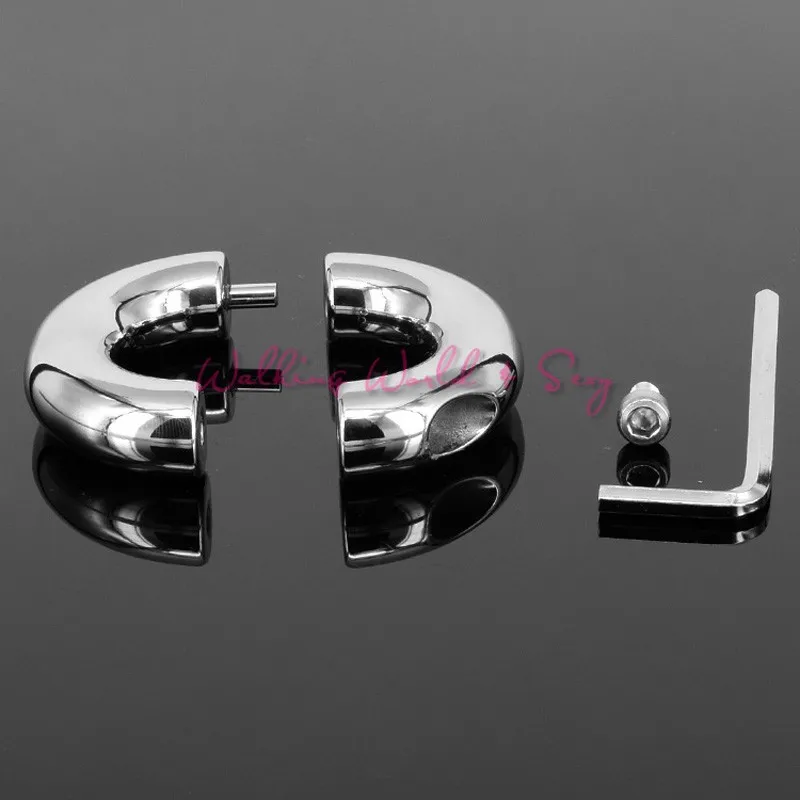 15mm Thick Heavy Metal Screw Locking Penis Ring Stainless Steel Cock Ring Scrotum Testicle Lock Ball Stretcher Sex Toys For Men (5)