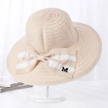 Шляпа, весна, лето, открытый солнцезащитный шлем, Корейская буква M, галстук-бабочка, шляпа от солнца, складная шляпа