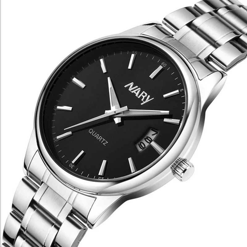 

2017 Hot Sale Men Watch Business Watches Stainless steel Leather Quartz-watch  Relogio Masculino Erkek Kol Saati Waterproof