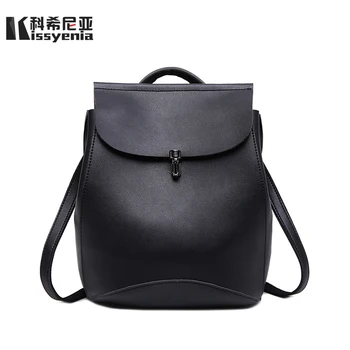 

Kissyenia Fashion Women Backpack PU Leather Backpacks for Teenage Girls Student Roomy School Bag Backpack Female mochila KS1036