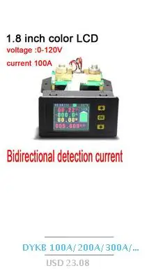 DYKB DC 0-100 В ± 10А вольтметр зала цифровой амперметр светодиодный Вольт Амперметр батарея монитор напряжение тока+ трансформатор