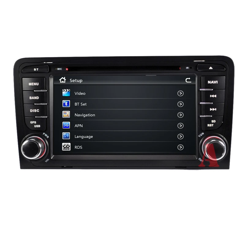 Perfect Aycetry! 2 din Head unit Car multmedia DVD player GPS navigation autoradio For Audi A3 S3 car PC Radio stereo Steering wheel BT 2