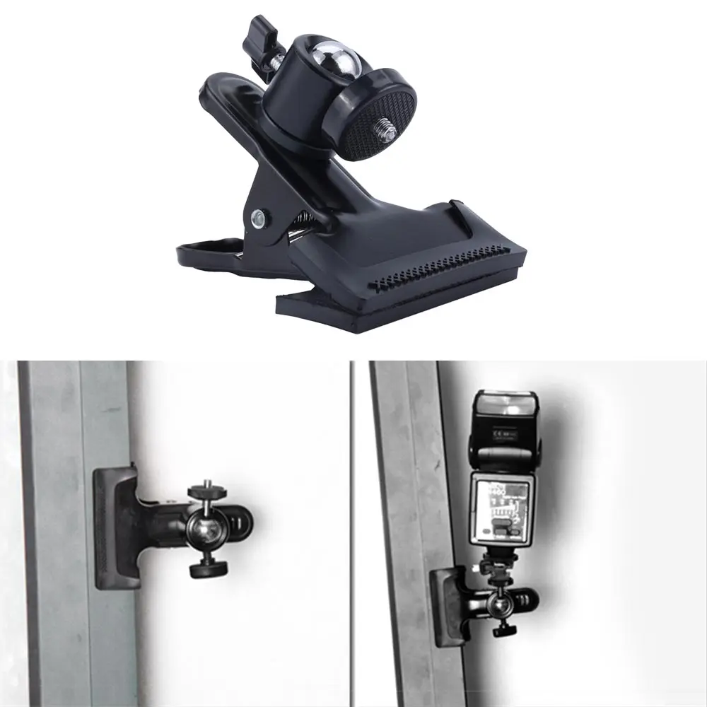 Metal Clip Holder Mount&Ball Head Standard 1/4 Screw for SLR Cameras