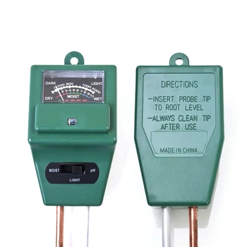 

200 PIECES 3 in 1 Plant Flowers Soil Test Kits PH Tester Moisture Meter Light Illuminance Analyzer