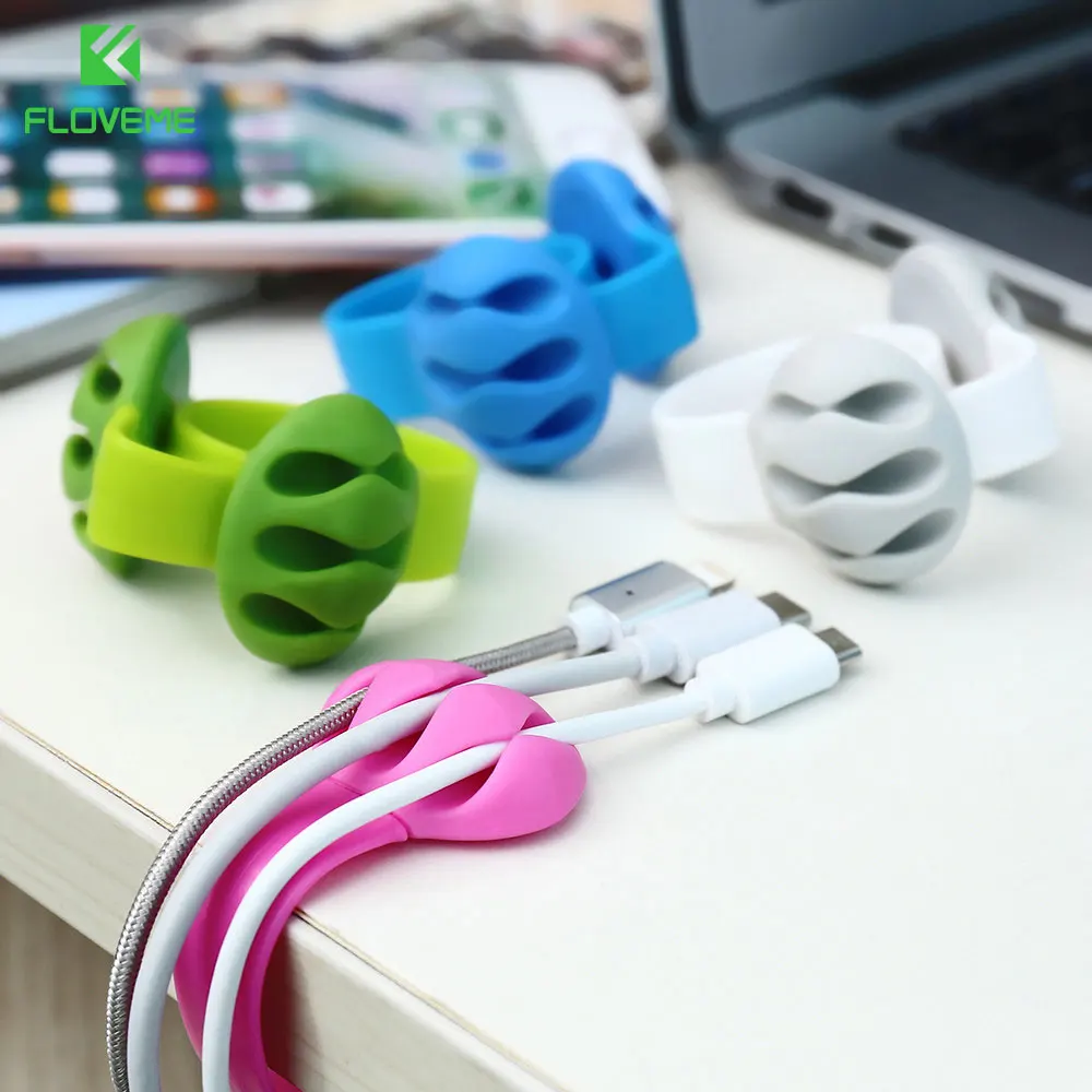 FLOVEME font b Cable b font font b Winder b font Holder Clip USB font b