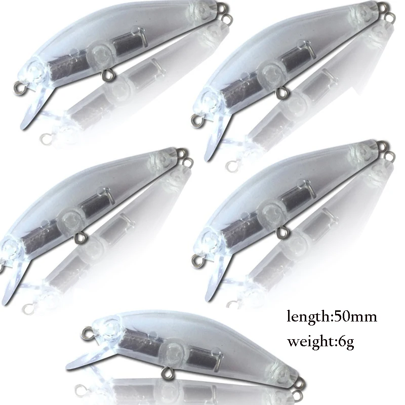 

5pcs blank nude baits crank pencil Minnow bait Unpainted Lure Bodies Fishing bait