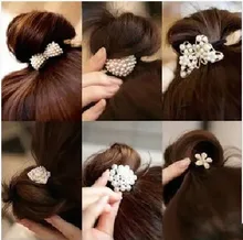 7002 elastic band bracelet summer style hair accessories women headband clips gum weave baffle braided