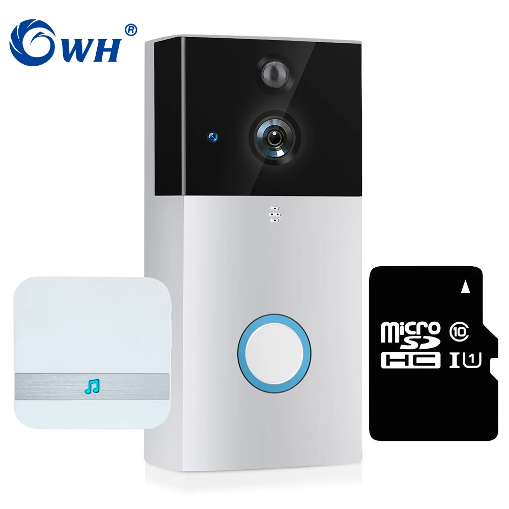 

CWH WiFi Video Doorbell Wireless Door Bell Camera Two Way Audio Intercom Support AC24V or 2PCS 18650 Battery APP ICSee A4