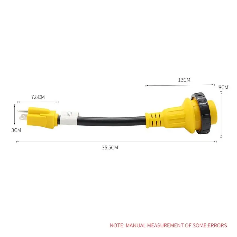 VODOOL 12 дюймов 125 в 15 Ампер штекер до 30 Ампер женский Dogbone адаптер RV конвертер Кабель 15A до 30A шнур питания RV Аксессуары