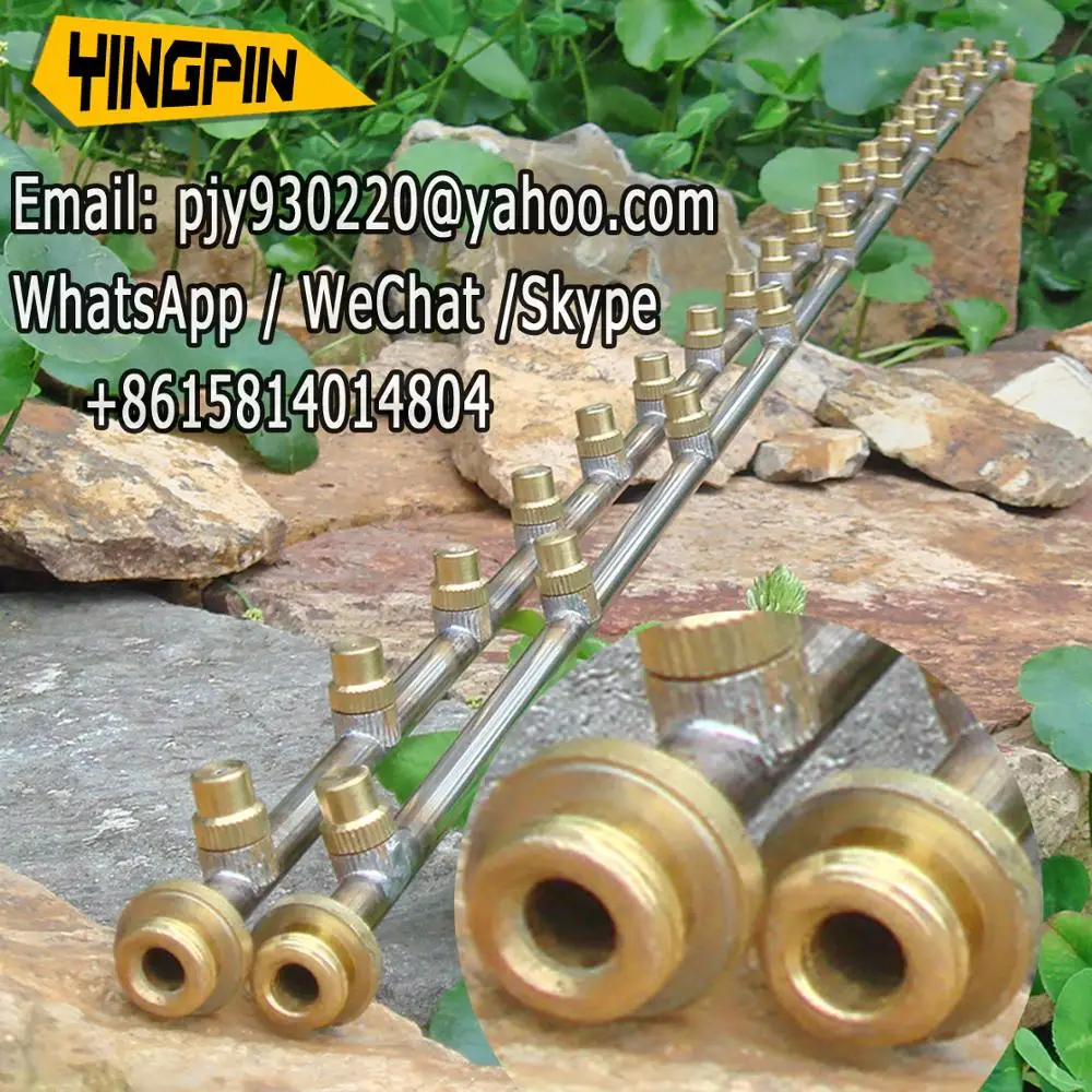 

Stainless steel tube straight strip multi-head adjustable spray nozzle garden park water cooling atomization system