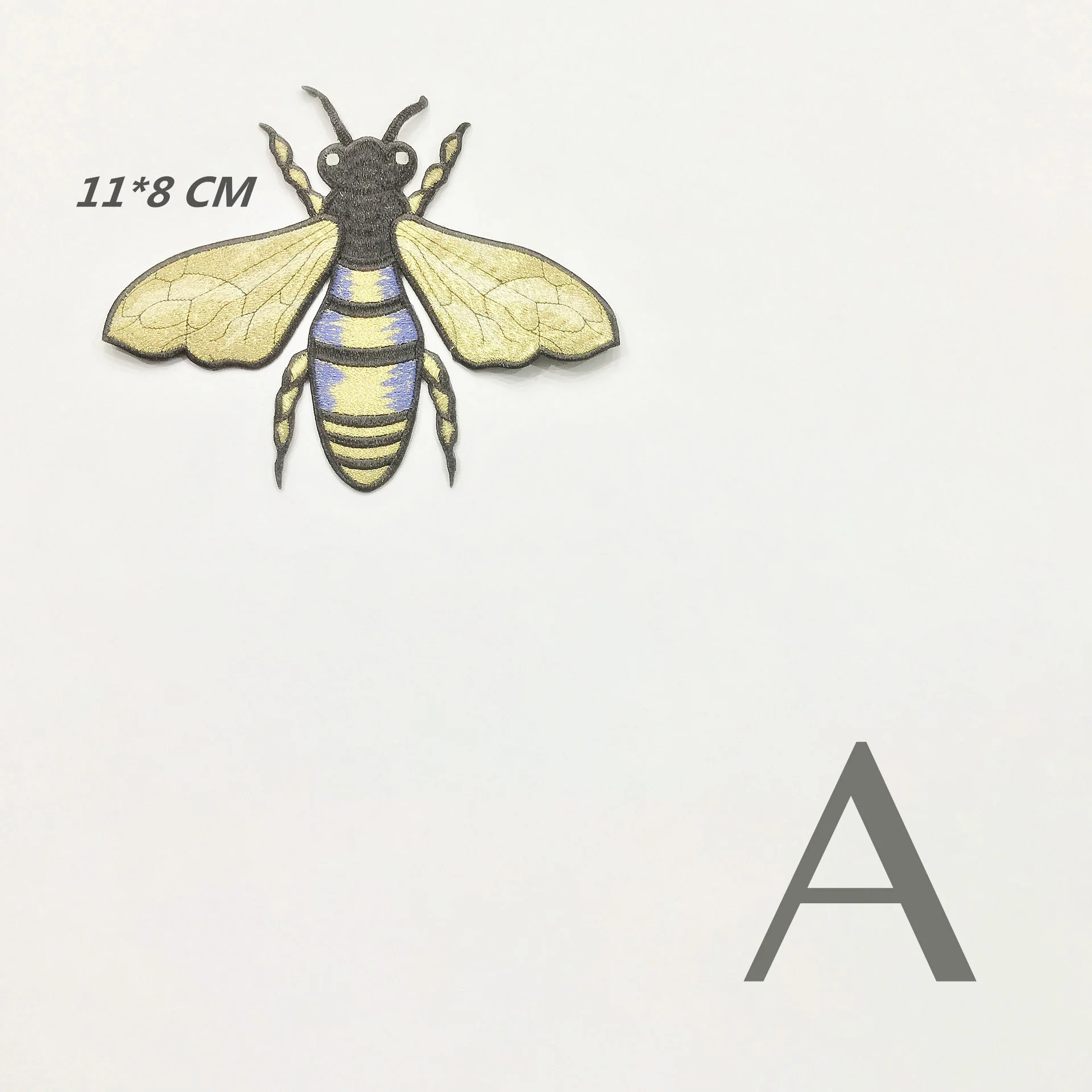 4 шт./лот Золотая шелковая вышивка нашивки пчела насекомые пришить вышитые наклейки насекомое DIY нашивка "Пчела" одежда аппликация Значки - Цвет: A