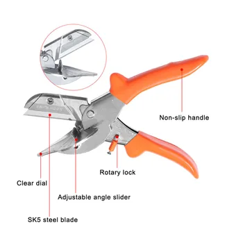 

Multi Angle Mitre Siding Wire Duct Cutter Scissor for PVC Plastic Pipe Hose Eary Shears JDH99