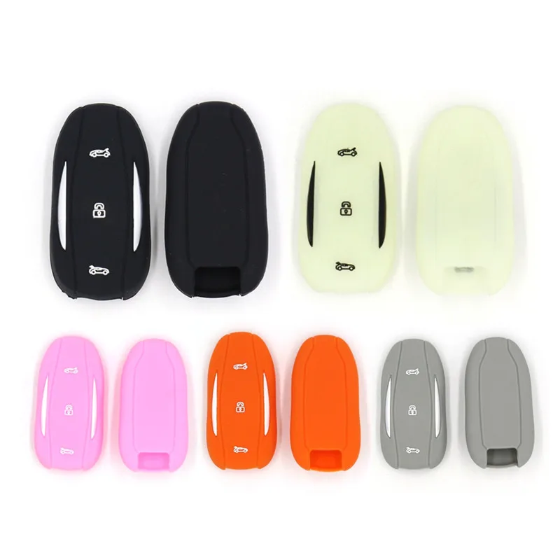 

3 Button Smart Remote Car Key Fob Shell Case Silicone Case Holder Protectors for the Tesla Model Key Case