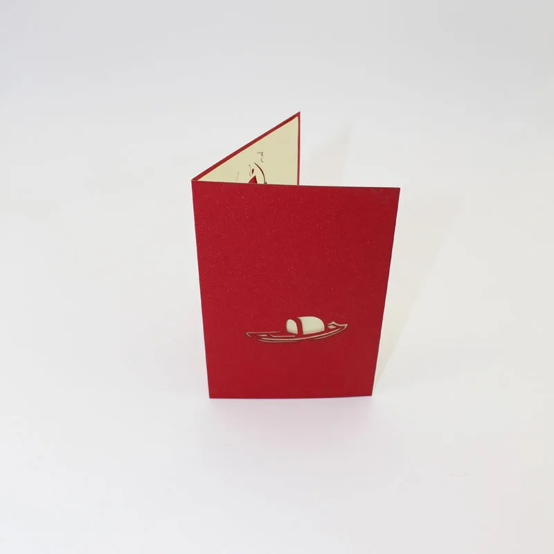  3D Handmade China Regions South Cottage Bridge Paper Invitation Greeting Cards with Envelope Busine - 32804352854