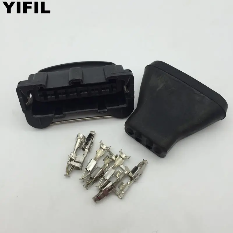 

10pcs/lot 7 Pin/Way Female Connector Plug With Rubber Boot For Bosch Tyco/AMP Junior Power Timer(JPT) Ignition Module