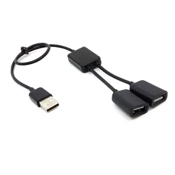 

Xiwai USB 2.0 Dual Ports Hub Cable Bus power For Laptop Laptop Notebook PC & Mouse & Flash Disk Black Color
